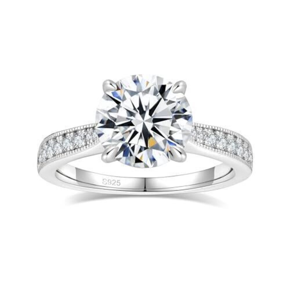 2630 3CT Moissanite Engagement Rings , halo Engagement Moissanite Promise